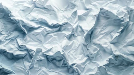Obraz premium Crumpled white paper texture, close-up. Use for abstract backgrounds, artistic textures, and creative design projects.
