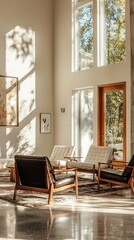 Bright and Airy Modern Living Room with Relaxing Seating Area
