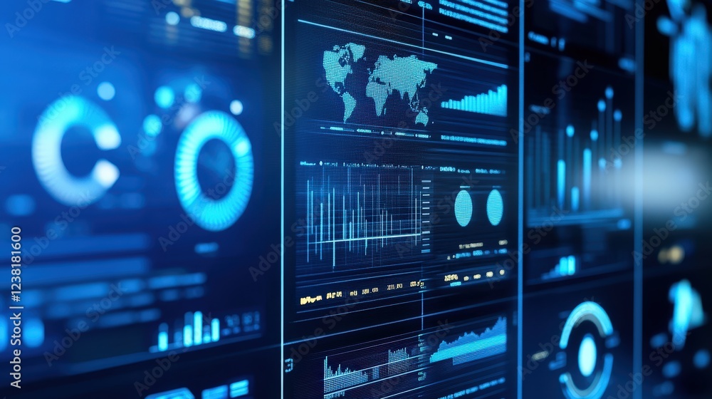 Poster big data analytics tool being used to analyze customer behavior, segmenting the audience based on va