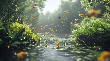 biotech company innovating in bioremediation, using microorganisms to clean up environmental pollution and restore ecosystems affected by industrial waste.