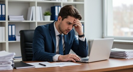 Naklejka premium A manager who fails at something