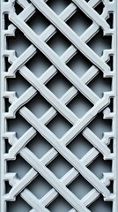 Intricate Lattice Design in Soft Gray with Geometric Patterns