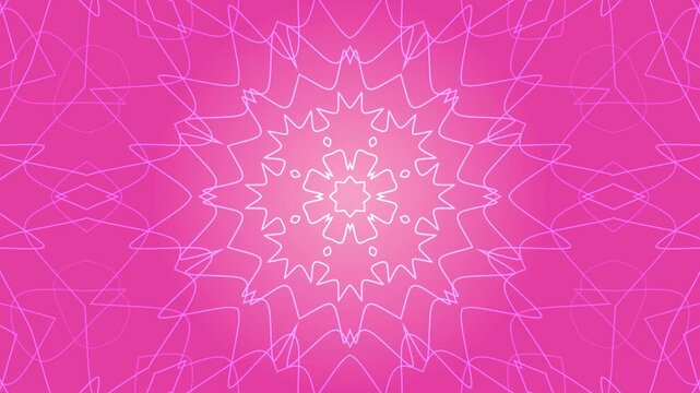 Pink background with white symmetrical patterns suitable for graphic design projects, social media posts, digital art, or feminine branding.