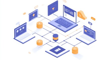 blockchain-based data management system ensuring transparency and security of transactions, with each data block verified and timestamped for authenticity
