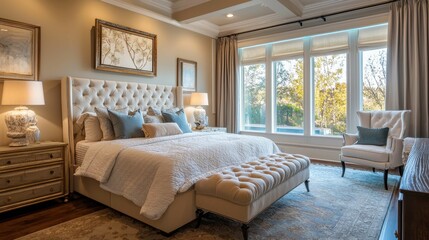 Elegant and Cozy Bedroom with Modern Design and Natural Light