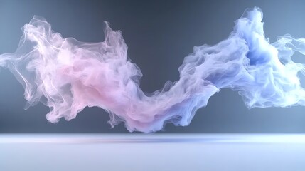 Abstract swirling pastel colored smoke on a soft background, representing creativity and imagination.