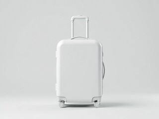 A classic white softside rolling suitcase, representing travel, durability, and versatility for modern travelers