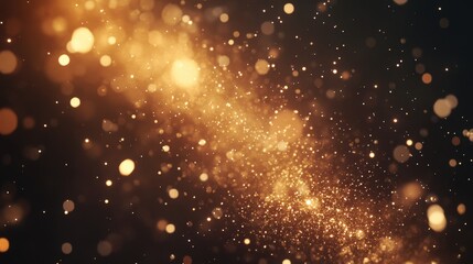 Fototapeta premium burst of glowing particles radiating from the center, creating a dynamic motion effect with sparkling trails of light.