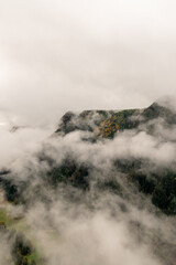 fog over the mountains