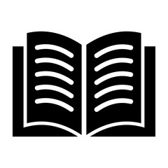 Open Book Glyph Icon Design