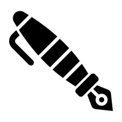Fountain Pen Glyph Icon Design