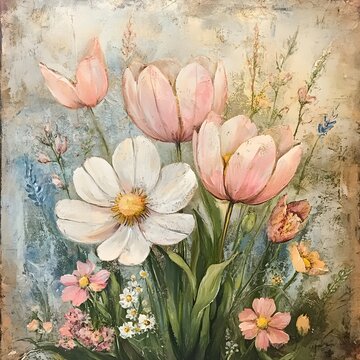 International Women's Day. Banner, flyer, beautiful postcard for March 8. Flowers and butterflies in the shape of the number eight on a pink background.