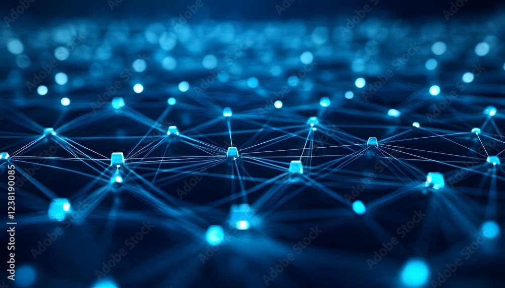 Poster abstract network nodes and connections visualization