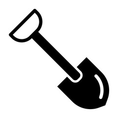 Shovel Glyph Icon Design