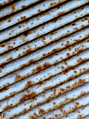 A Close up of Rusty Corrigated Industrial Iron Lined Metal Background