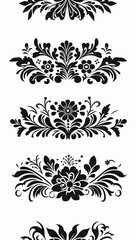 A classic Ancient Rome-inspired decorative ornament silhouette, perfect for art, architecture, and design projects.