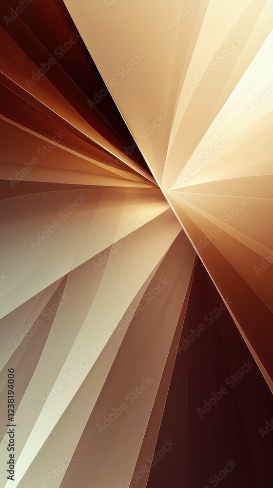 Poster abstract gradient design in warm tones with geometric shapes