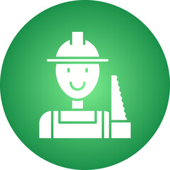 Carpenter icon single vector illustration