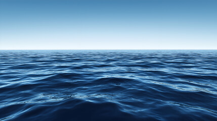 Fototapeta premium Dark blue ocean surface seen from underwater.