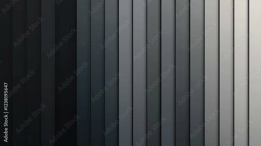 Poster gradation of gray vertical stripes with smooth texture and depth