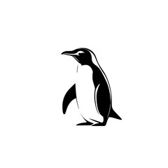Elegant Penguin: A Minimalist Vector Illustration of a Penguin. Perfect for nature lovers and graphic designers seeking a clean, modern design.