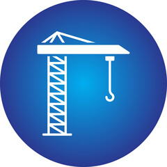 Crane Tower icon single vector illustration