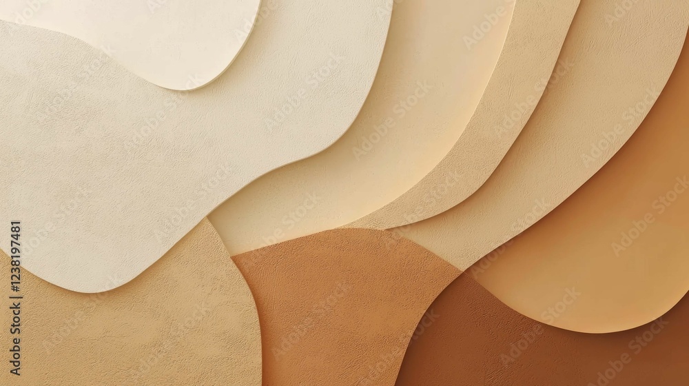 Poster abstract textured background in soft neutral tones and shapes