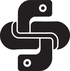 Isolated black python icon Vector, black python Silhouette,black python icon set, black python for logo,color black python Vector illustration, Vector Graphic, EPS 10 , clip art work