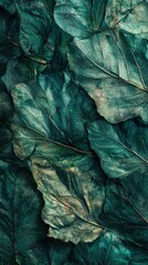 Close-Up of Rich Green Leaves Textured Background for Nature Lovers
