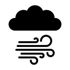 Wind Glyph Icon Design