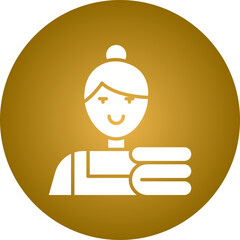 Maid icon single vector illustration