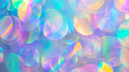 Vibrant multicolored holographic bokeh light background for festive event invitations, party flyers, holiday greeting cards, and digital celebration designs