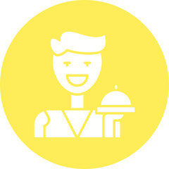 Waiter icon single vector illustration
