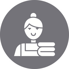 Maid icon single vector illustration