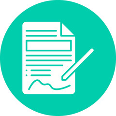 Contract icon single vector illustration