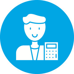 Accountant icon single vector illustration