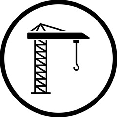 Crane Tower icon single vector illustration
