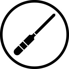 Screwdriver icon single vector illustration