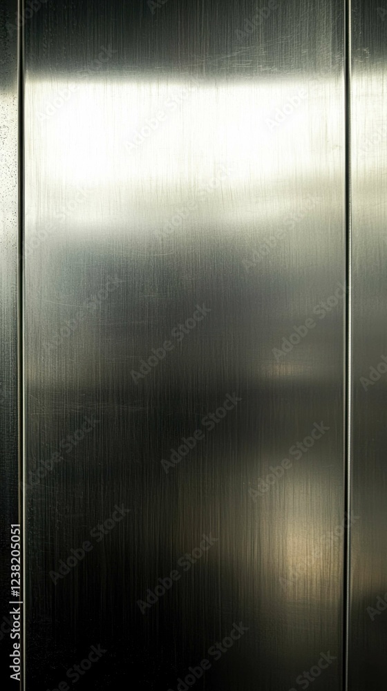 Poster smooth brushed metal surface with subtle reflection and texture