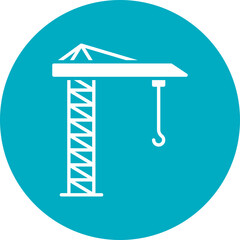 Crane Tower icon single vector illustration