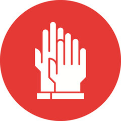Gloves icon single vector illustration