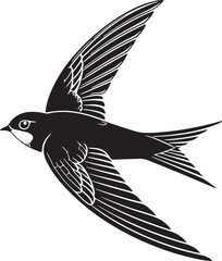 Isolated black swift icon Vector, black swift Silhouette,black swift icon set, black swift for logo,color black swift Vector illustration, Vector Graphic, EPS 10 , clip art work
