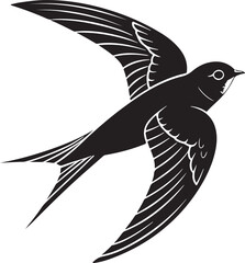 Isolated black swift icon Vector, black swift Silhouette,black swift icon set, black swift for logo,color black swift Vector illustration, Vector Graphic, EPS 10 , clip art work