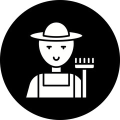 Farmer icon single vector illustration