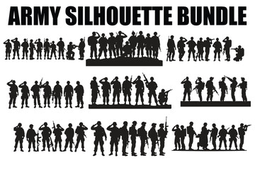 Army Soldier Silhouette Bundle
