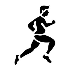 Runner Glyph Icon Design