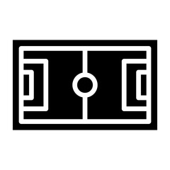 Soccer Field Glyph Icon Design