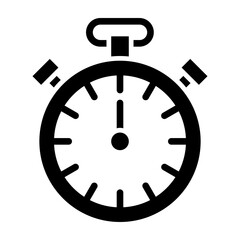 Stopwatch Glyph Icon Design