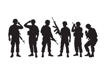 Army Soldier Silhouette Bundle