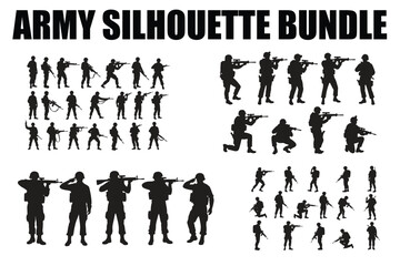 Army Soldier Silhouette Bundle